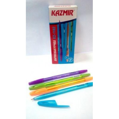 Ручка KAZMIR 1162шариковая прозрачн.цветной корп.0,7мм (50шт/уп)